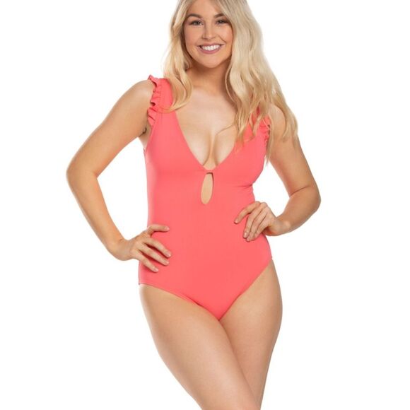 NWT Pink Peony Kate Spade One Piece Swimsuit - Picture 1 of 11